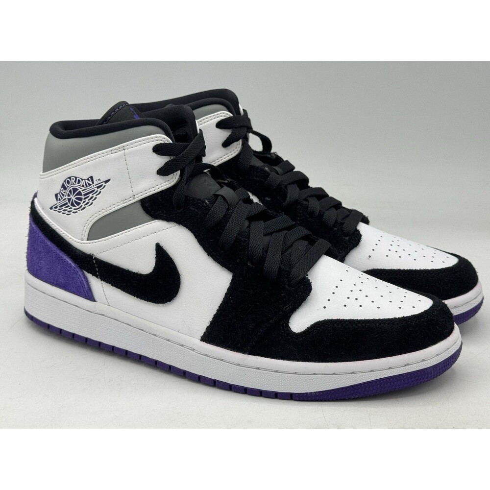 Air Jordan 1 SE Mid Varsity Purple White Black 852542-105 Men’s Size 9.5